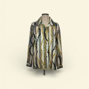 Jordan Women's Black and Gold Chains with Cheeta